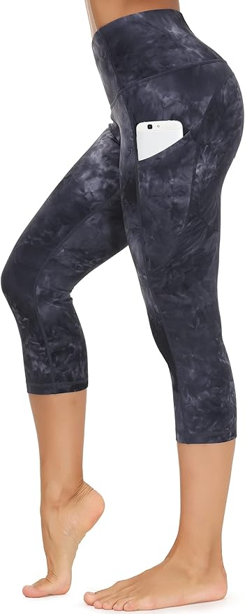Dragon Fit High Waist Yoga Leggings with 3 Pockets,Tummy Control Workout Running 4 Way Stretch Yoga Pants