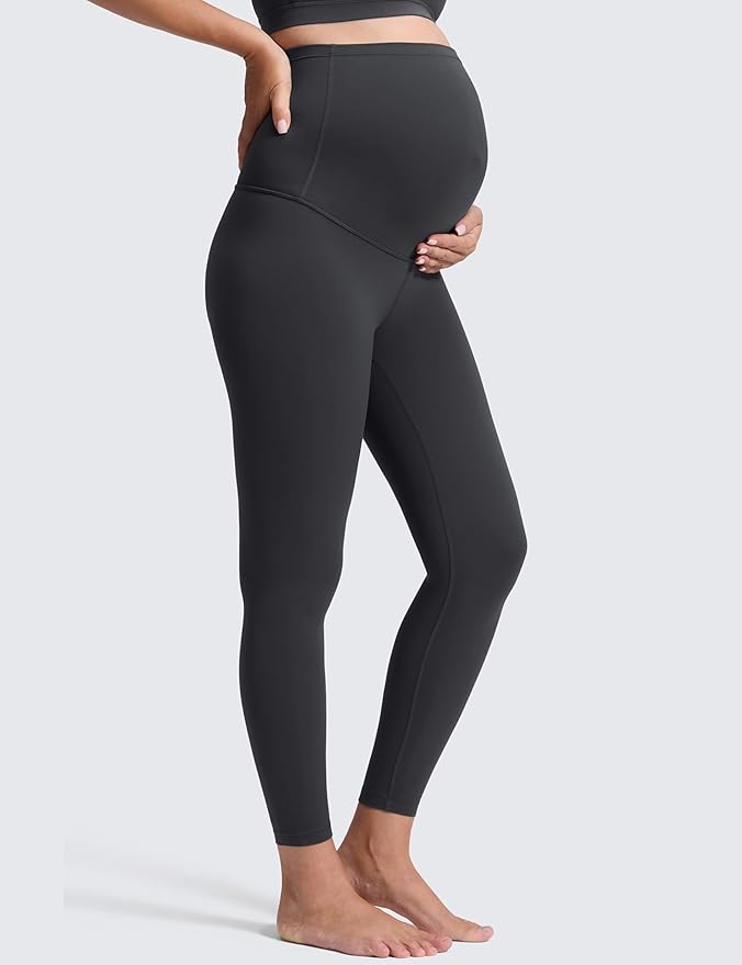 CRZ YOGA Butterluxe Maternity Leggings 25" - Over The Belly Buttery Soft Workout Activewear Yoga Womens Pregnancy Pants