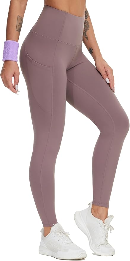 Dragon Fit High Waist Yoga Leggings with 3 Pockets,Tummy Control Workout Running 4 Way Stretch Yoga Pants