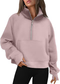 AUTOMET Womens Sweatshirts Half Zip Cropped Pullover Fleece Quarter Zipper Hoodies 2026 Fall Fashion Outfits Clothes