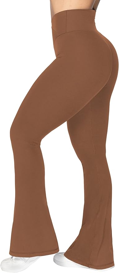 Sunzel Flare Leggings, Crossover Yoga Pants with Tummy Control, High-Waisted and Wide Leg