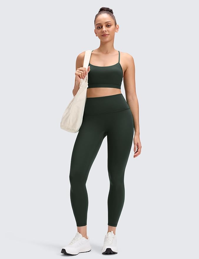 CRZ YOGA Butterluxe No Front Seam Yoga Leggings 25" - High Waisted Womens Lounge Pants Pilates Workout Athletic Buttery Soft