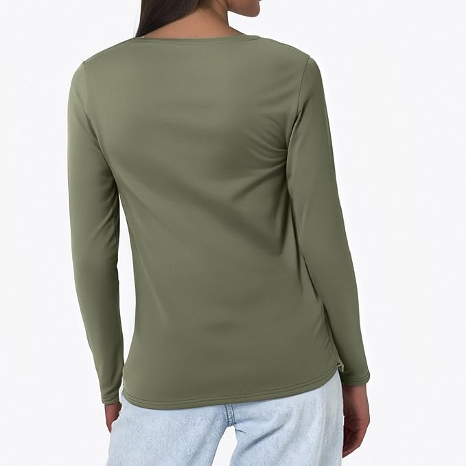 Yoga Tops for Women Long Sleeve Compression Going Out Tops Workout Sets Gym Shirts Cute Cropped V Neck Dance Outfits