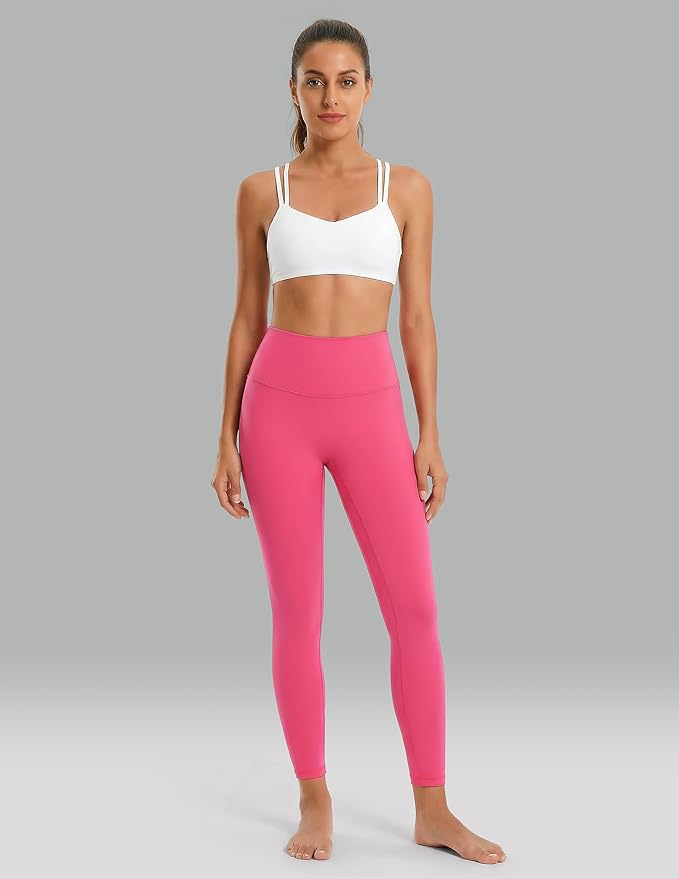 Colorfulkoala Dreamlux No Front Seam Leggings for Women 25"/28" Inseam, High Waisted Buttery Soft Yoga Pants