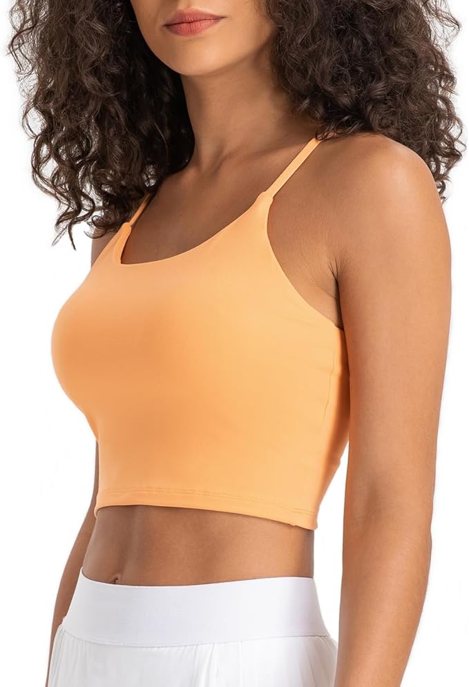 Lemedy Women Padded Sports Bra Fitness Workout Running Shirts Yoga Tank Top