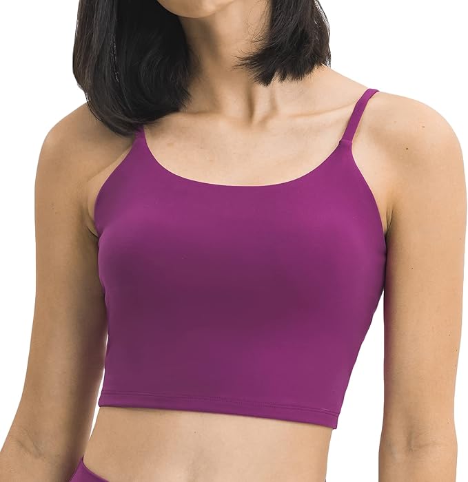 Lemedy Women Padded Sports Bra Fitness Workout Running Shirts Yoga Tank Top