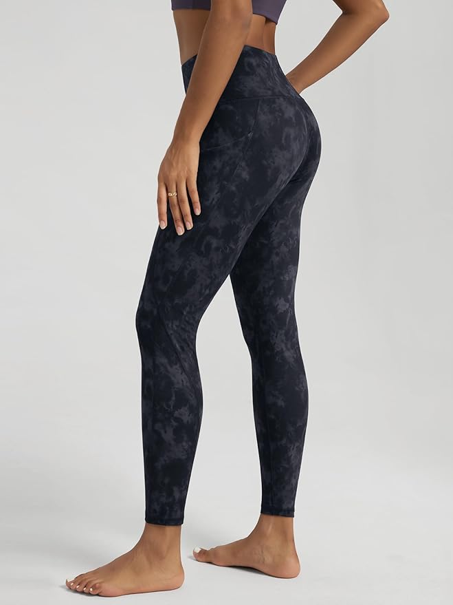 ODODOS Women's High Waisted Yoga Leggings with Pockets, Tummy Control Non See Through Workout Athletic Running Yoga Pants