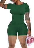 chicyes Lounge 2 Piece Sets For Women Summer Gym Two Piece Outfits Workout Plus Size Set Matching Shorts Clothes