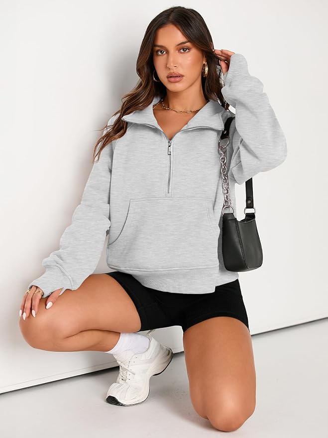 AUTOMET Womens Sweatshirts Half Zip Cropped Pullover Fleece Quarter Zipper Hoodies 2026 Fall Fashion Outfits Clothes