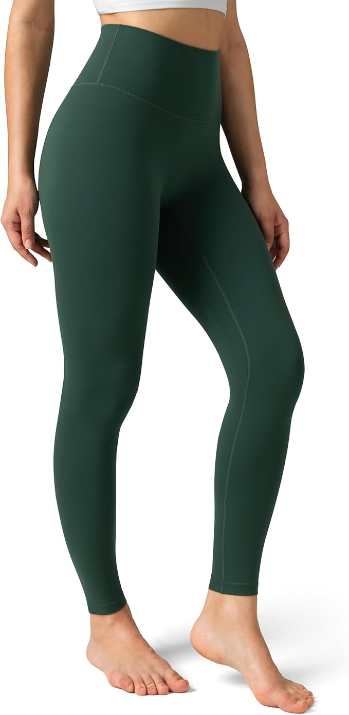 Colorfulkoala Dreamlux No Front Seam Leggings for Women 25"/28" Inseam, High Waisted Buttery Soft Yoga Pants