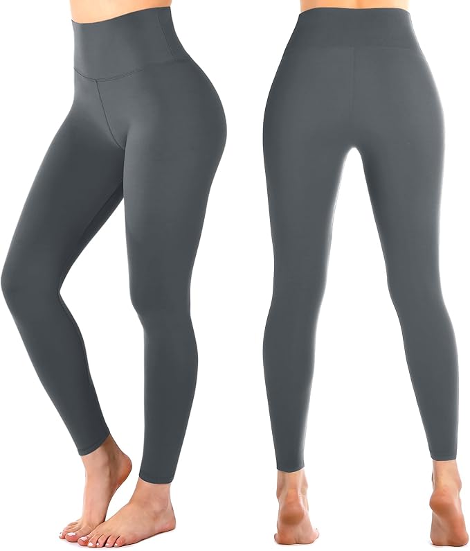 Leafigure High Waisted Leggings for Women- Soft No See-Through Yoga Pants for Gym Workout Running