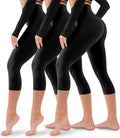 3 Pack Leggings for Women-No See-Through High Waisted Tummy Control Yoga Pants Workout Running Legging