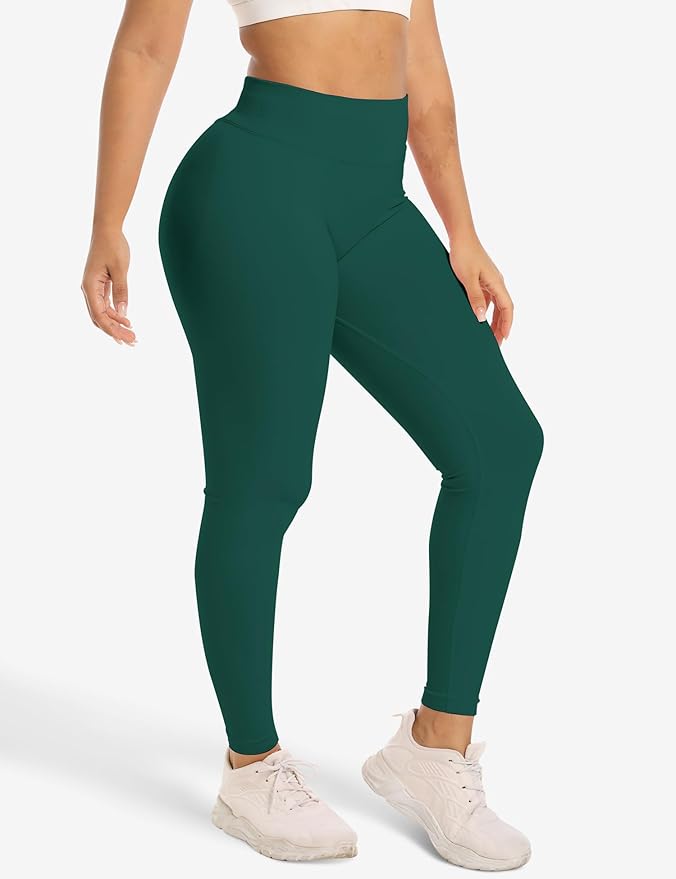 Ieumaz Scrunch Butt Lifting Leggings for Women Gym Seamless Workout Leggings Mid Low Waist Tummy Control Yoga Pants