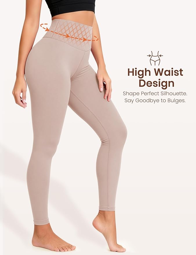Laite Hebe Leggings for Women - High Waisted Full Length Buttery Soft Yoga Pants for Workout Athletic Daily