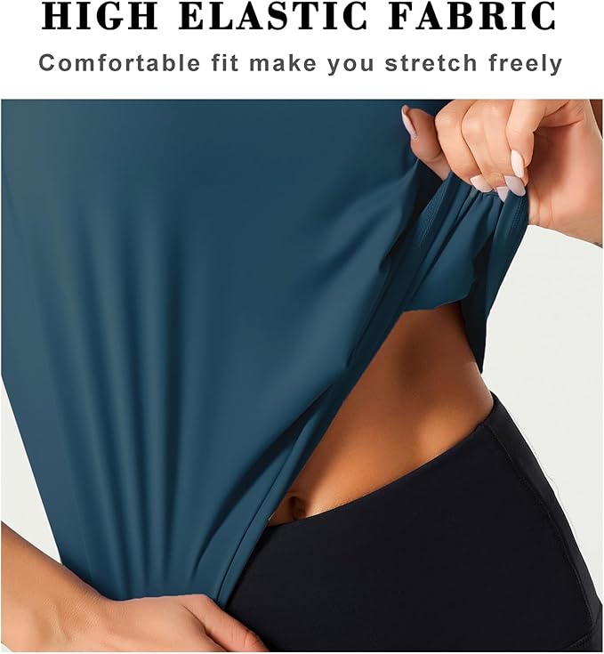 Dragon Fit Womens Ice Silk Workout Tank Tops Sleeveless Cropped Yoga Shirt for Running Gym Summer