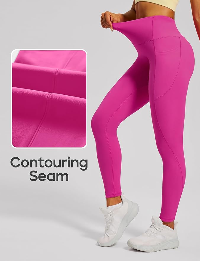 Heathyoga Scrunch Butt Lifting Leggings with Pockets for Women Tummy Control Compression Leggings No Front Seam Yoga Pants