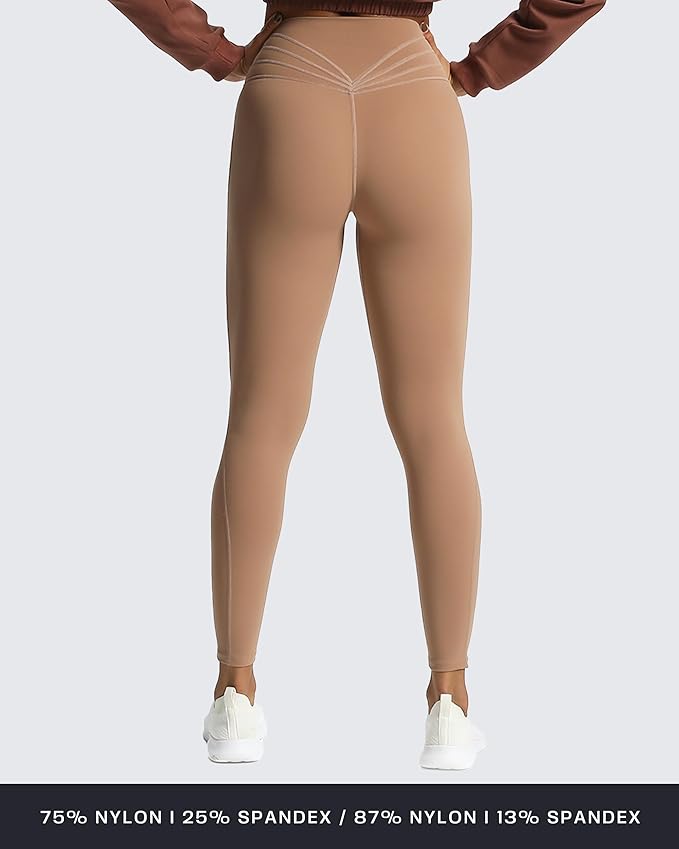 Aoxjox High Waisted Workout Leggings for Women Trinity Yoga Pants 26.5"