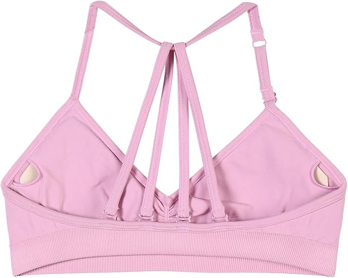 AUROLA Mercury Workout Sports Bras Women Athletic Removable Padded Backless Strapy Minimal Crop Top