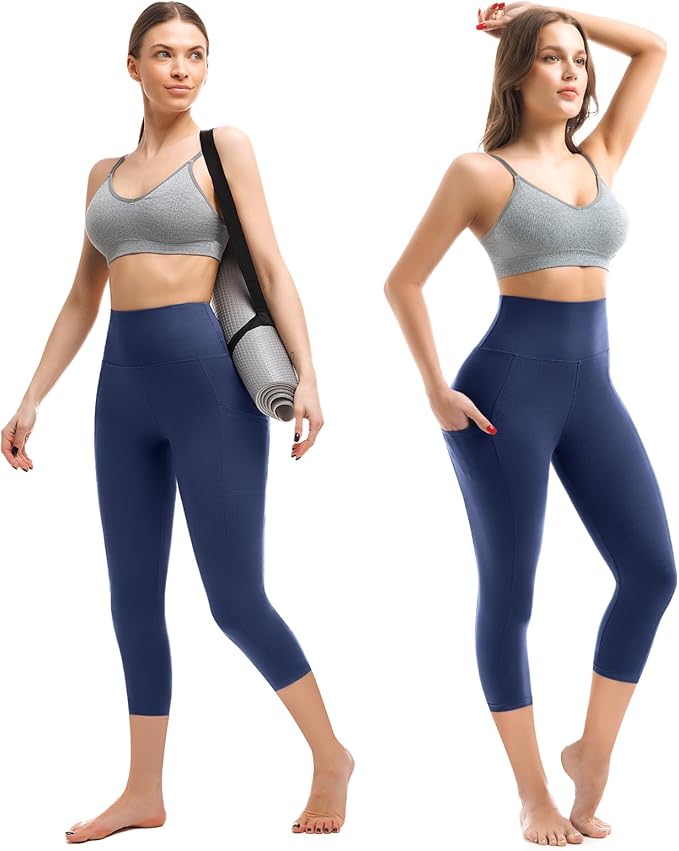 Walifrey Leggings with Pockets for Women, High Waisted Buttery Soft Womens Leggings for Gym Yoga Workout