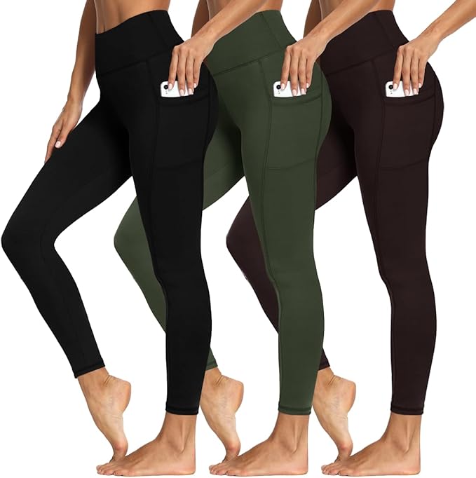 High Waisted Leggings for Women - Soft Athletic Tummy Control Yoga Pants for Cycling Dance Tights