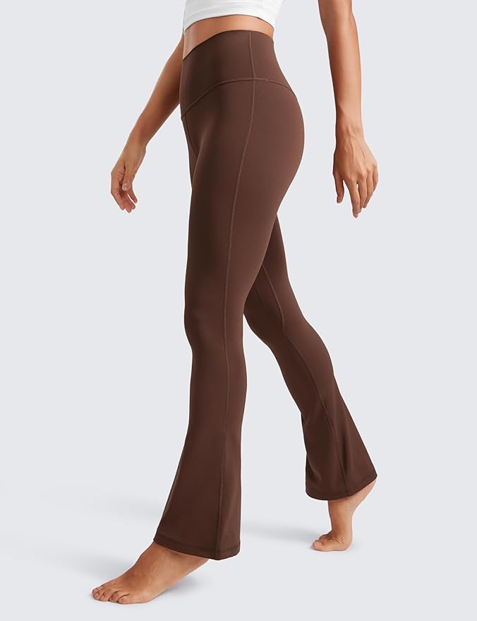 CRZ YOGA Butterluxe Mini Flared Leggings 30"/31.5"/33'' - High Waist Bootcut Casual Lounge Women Yoga Pants with Pocket