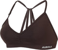 AUROLA Mercury Workout Sports Bras Women Athletic Removable Padded Backless Strapy Minimal Crop Top