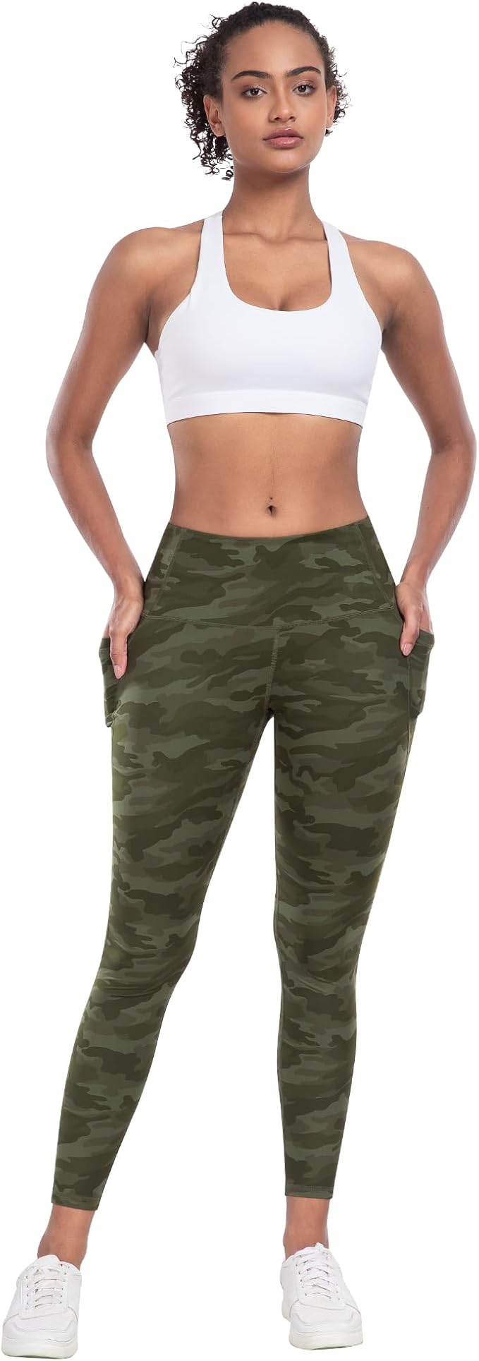 LZYVOO Leggings with Pockets for Women, 6 Packs Soft High Waisted Tummy Control Workout Yoga Pants