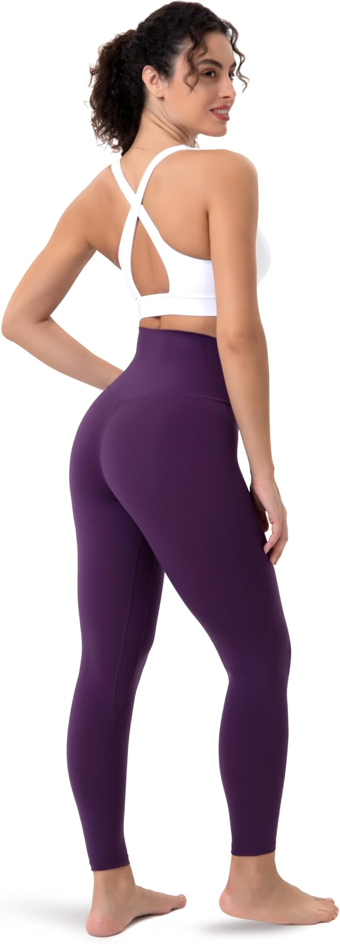YUNOGA Women's Ultra Soft High Waisted Seamless Leggings Tummy Control Yoga Pants