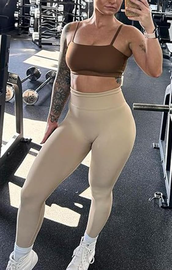 Aoxjox High Waisted Workout Leggings for Women Trinity Yoga Pants 26.5"