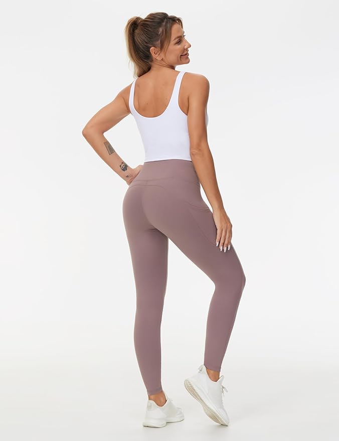 Dragon Fit High Waist Yoga Leggings with 3 Pockets,Tummy Control Workout Running 4 Way Stretch Yoga Pants