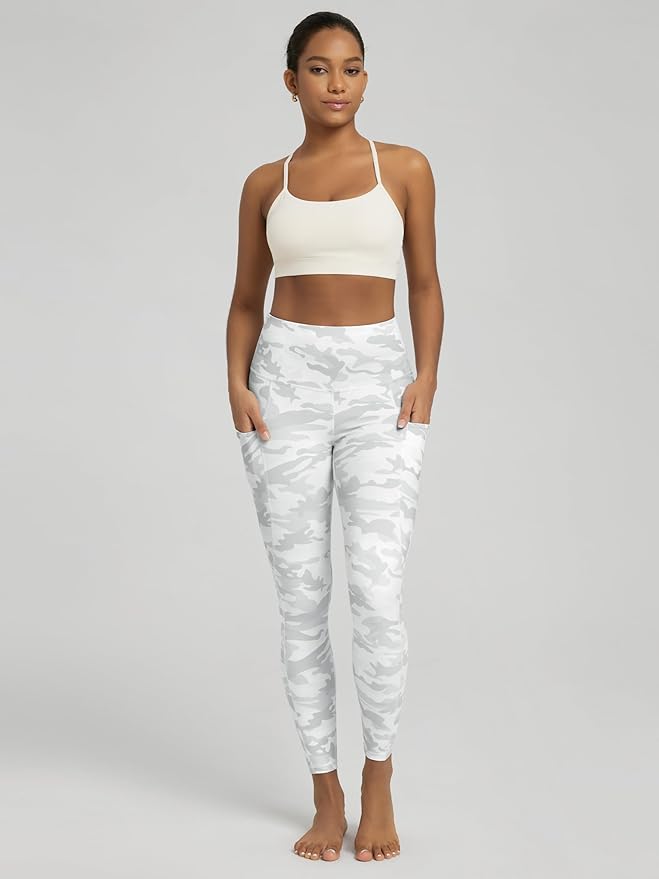 ODODOS Women's High Waisted Yoga Leggings with Pockets, Tummy Control Non See Through Workout Athletic Running Yoga Pants