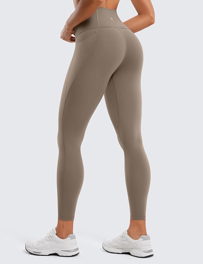 CRZ YOGA Butterluxe Workout Leggings Pockets 25'' - High Waisted Gym Womens Yoga Pants Buttery Soft
