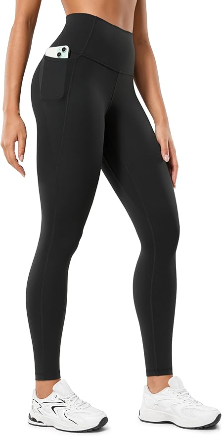 CRZ YOGA Butterluxe Workout Leggings Pockets 28'' - High Waisted Gym Womens Yoga Pants Running Buttery Soft