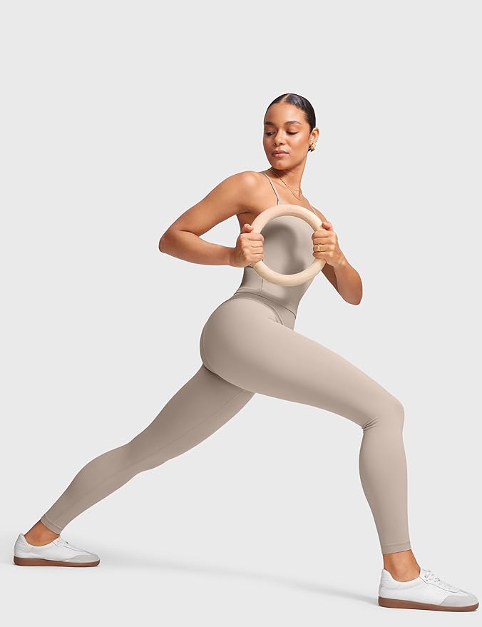 INGIA Womens High Waist No Front Seam Scrunch Butt Leggings Workouts 25 Inches V-Back Scrunch Booty Gym Yoga Pants