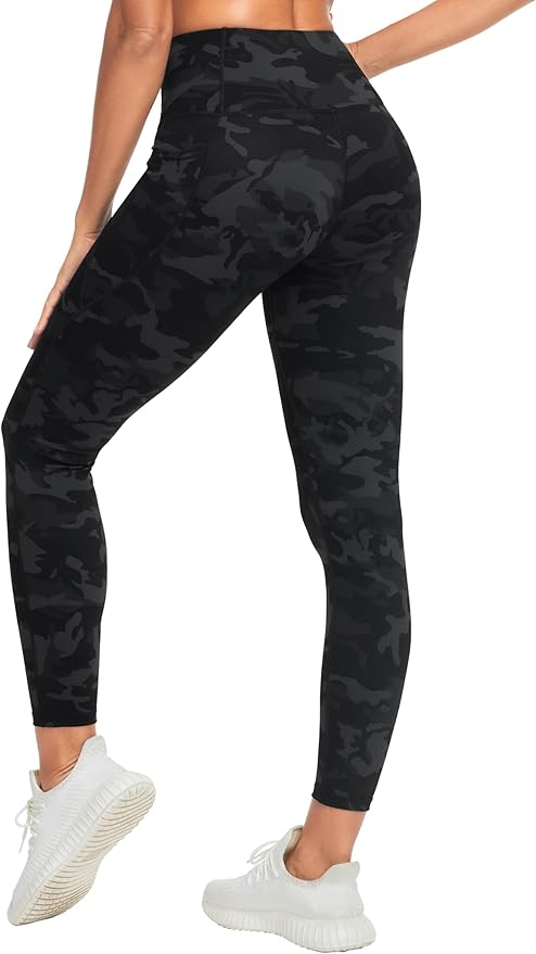 Dragon Fit Women's High Waisted Yoga Leggings Stretchy Tummy Control Gym Workout Pants with Pockets