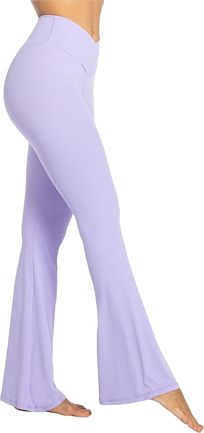 Sunzel Flare Leggings, Crossover Yoga Pants with Tummy Control, High-Waisted and Wide Leg