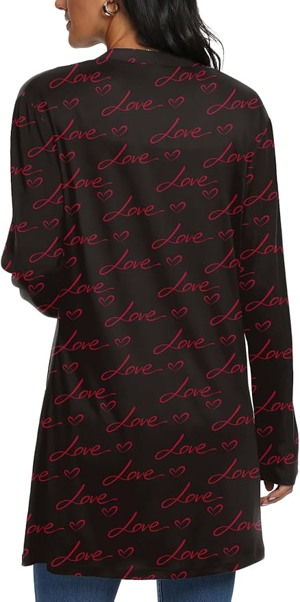 Womens Casual Lightweight with Pocketes Long Sleeve Open Front Cardigan