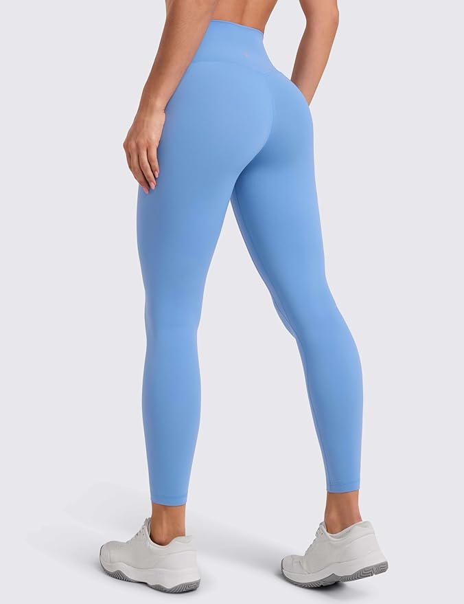 CRZ YOGA SculptAir No Front Seam Yoga Leggings 25" - High Waisted Womens Pants Workout Pilates Athletic V Back Buttery Soft
