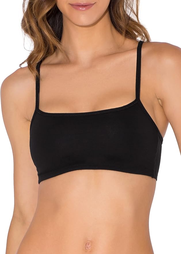 Fruit of the Loom Women's Spaghetti Strap Cotton Pullover Sports Bra Value Pack