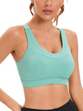 RUNNING GIRL High Impact Sports Bras for Women,Racerback Running Bra Workout Crop Tank Tops Longline Sports Bra Push up