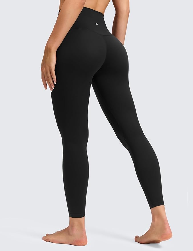 CRZ YOGA Butterluxe No Front Seam Yoga Leggings 25" - High Waisted Womens Lounge Pants Pilates Workout Athletic Buttery Soft