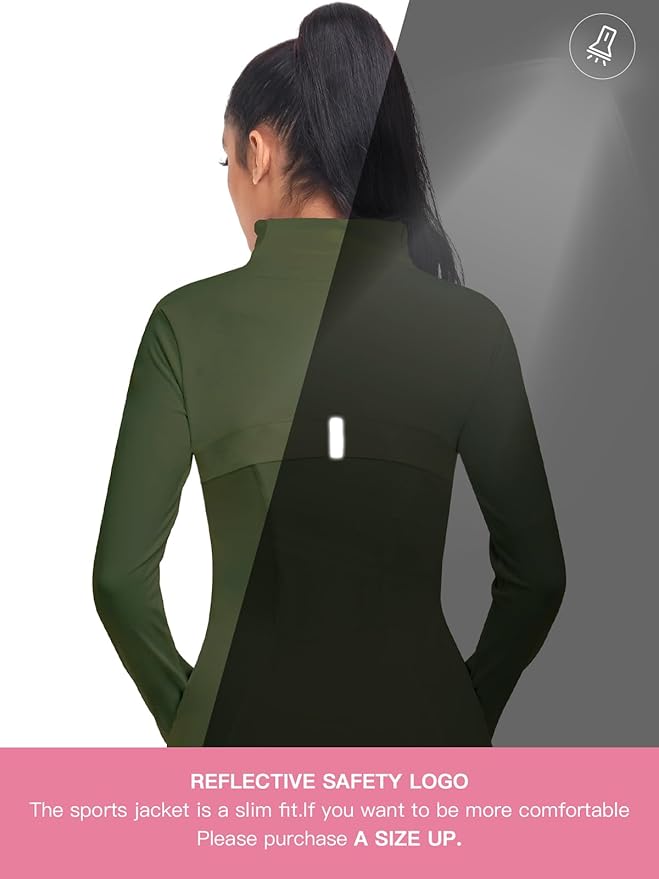VUTRU Women's Workout Yoga Jacket Full Zip Running Athletic Track Jacket