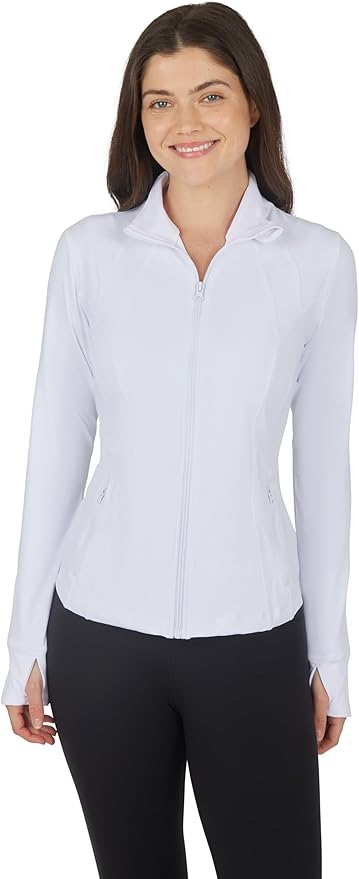 Yogalicious Womens Ultra Soft Lightweight Full Zip Yoga Jacket with Pockets