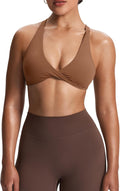 Aoxjox Women's Workout Sports Bras Fitness Satara Low Impact Bra Yoga Crop Tank