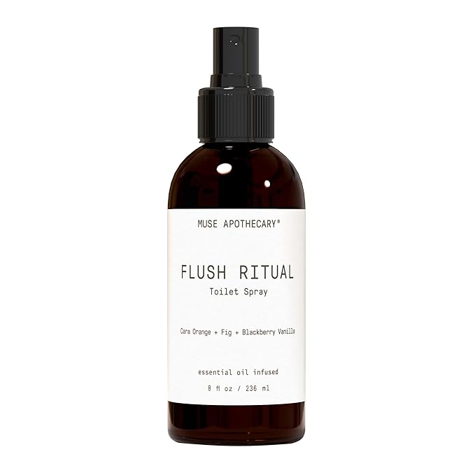 Muse Apothecary Flush Ritual - Aromatic & Refreshing Toilet Spray, Use Before You Go, 8 oz, Infused with Natural Essential Oils - Cara Orange + Fig + Blackberry Vanilla