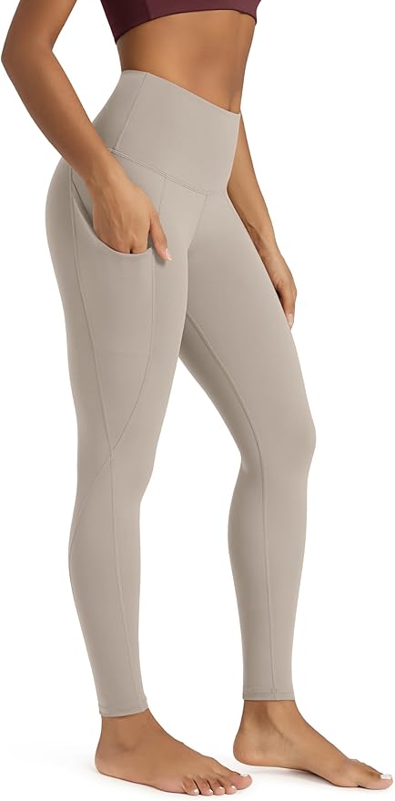 ODODOS Women's High Waisted Yoga Leggings with Pockets, Tummy Control Non See Through Workout Athletic Running Yoga Pants