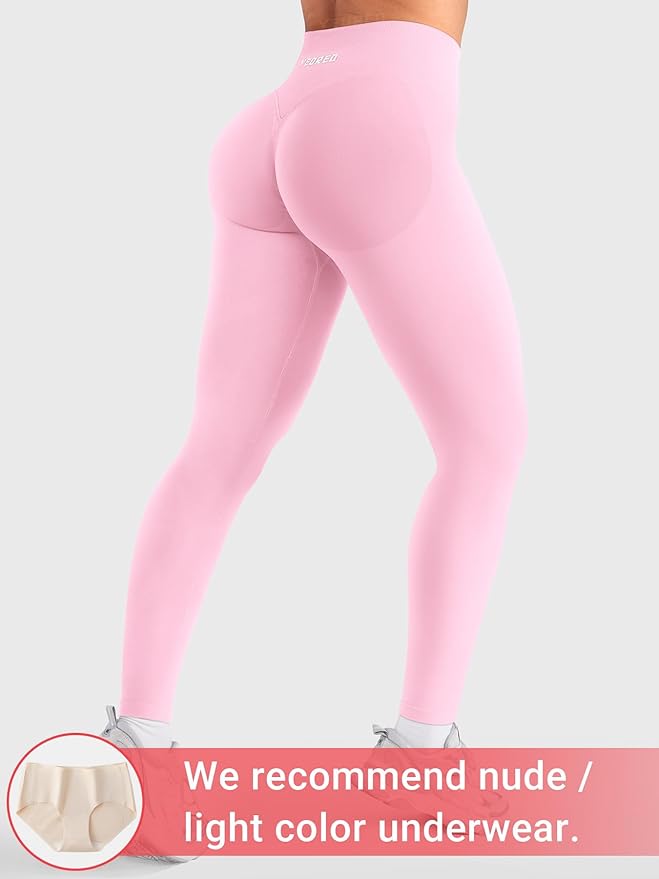YEOREO Butt Lifting Leggings for Women Seamless Hidden Scrunch Workout Leggings 24" Baderiy Gym Yoga Booty Pants