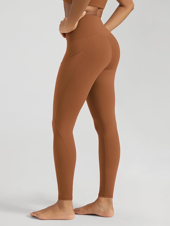 ODODOS Women's High Waisted Yoga Leggings with Pockets, Tummy Control Non See Through Workout Athletic Running Yoga Pants
