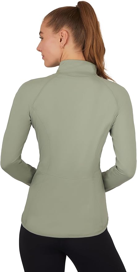 Yogalicious Womens Ultra Soft Lightweight Full Zip Yoga Jacket with Pockets