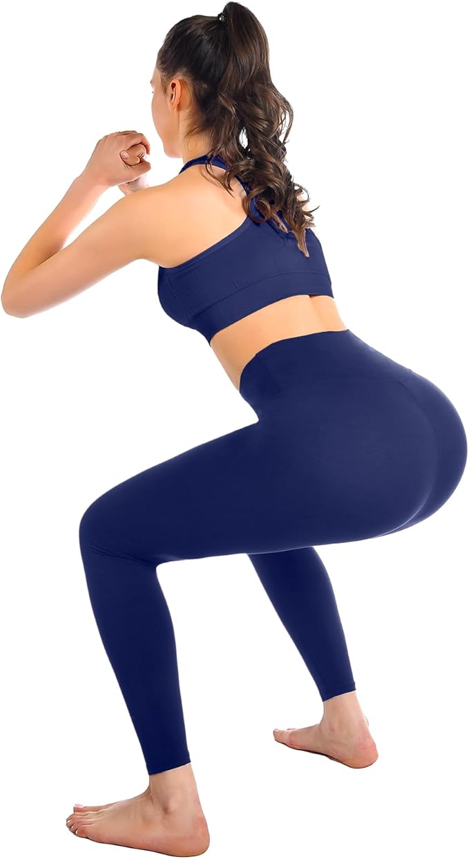 Leafigure High Waisted Leggings for Women- Soft No See-Through Yoga Pants for Gym Workout Running